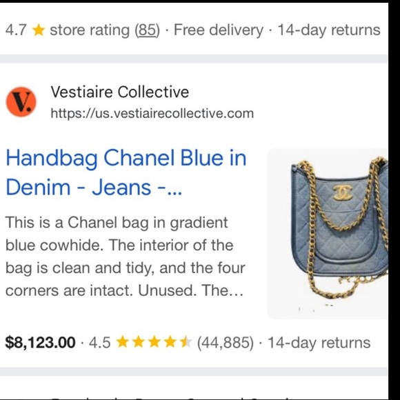 Chanel Blue Quilted Denim Hobo Bag - Picture 11 of 13
